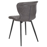 Bristol Contemporary Upholstered Chair in Gray Vinyl