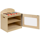 Children's Wooden Kitchen Stove for Commercial or Home Use - Safe, Kid Friendly Design