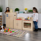 Children's Wooden Kitchen Set - Stove, Sink and Refrigerator for Commercial or Home Use - Safe, Kid Friendly Design