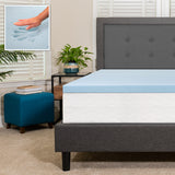 Capri Comfortable Sleep 2 inch Cool Gel Memory Foam Mattress Topper - Twin