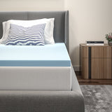 Capri Comfortable Sleep 2 inch Cool Gel Memory Foam Mattress Topper - Twin by Office Chairs PLUS