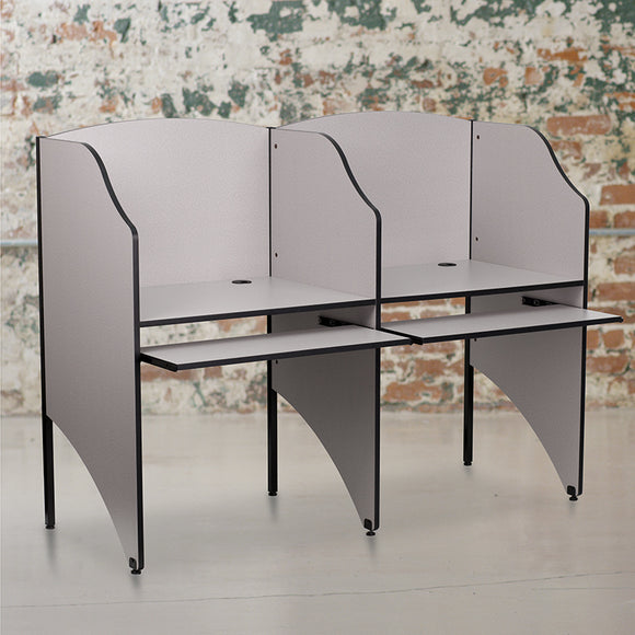 Starter Study Carrel in Nebula Grey Finish by Office Chairs PLUS