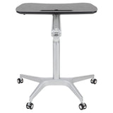 Mobile Sit-Down, Stand-Up Black Computer Ergonomic Desk with 28.25"W Top (Adjustable Range 29" - 41")