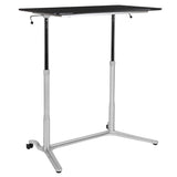 Sit-Down, Stand-Up Black Computer Ergonomic Desk with 37.375"W Top (Adjustable Range 29" - 40.75")