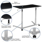 Sit-Down, Stand-Up Black Computer Ergonomic Desk with 37.375"W Top (Adjustable Range 29" - 40.75")
