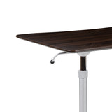 Sit-Down, Stand-Up Dark Wood Grain Computer Ergonomic Desk with 37.375"W Top (Adjustable Range 29" - 40.75")