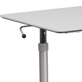 Sit-Down, Stand-Up Light Gray Computer Ergonomic Desk with 37.375''W Top (Adjustable Range 29'' - 40.75'')