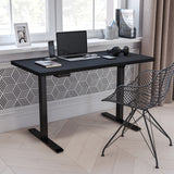 Electric Height Adjustable Standing Desk - Table Top 48" Wide - 24" Deep (Black) by Office Chairs PLUS