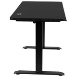 Electric Height Adjustable Standing Desk - Table Top 48" Wide - 24" Deep (Black)