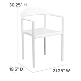 HERCULES Series 1000 lb. Capacity White Plastic Cafe Stack Chair