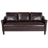 Asti Upholstered Sofa in Brown LeatherSoft
