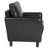 Candler Park Upholstered Chair in Black LeatherSoft
