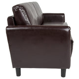 Candler Park Upholstered Sofa in Brown LeatherSoft