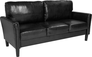 Bari Upholstered Sofa in Black LeatherSoft