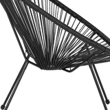 Valencia Oval Comfort Series Take Ten Black Papasan Lounge Chair