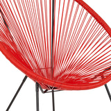 Valencia Oval Comfort Series Take Ten Red Papasan Lounge Chair