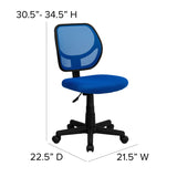 Low Back Blue Mesh Swivel Task Office Chair