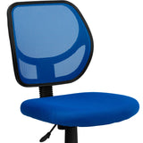 Low Back Blue Mesh Swivel Task Office Chair