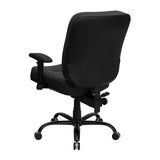 HERCULES Series Big & Tall 400 lb. Rated Black LeatherSoft Executive Ergonomic Office Chair with Adjustable Arms