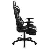 X30 Gaming Chair with Footrest and Fully Reclining Back in Black LeatherSoft