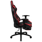 X30 Gaming Chair with Footrest and Fully Reclining Back in Red and Black LeatherSoft