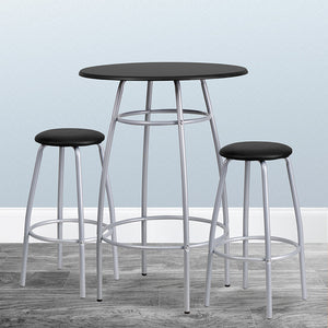 Bar Height Table Set with Padded Stools