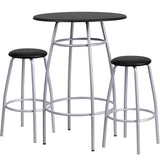 Bar Height Table Set with Padded Stools