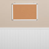 HERCULES Series 17.75"W x 11.75"H Personal Sized Natural Cork Board with Aluminum Frame