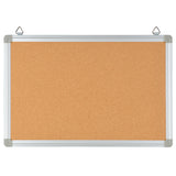 HERCULES Series 17.75"W x 11.75"H Personal Sized Natural Cork Board with Aluminum Frame