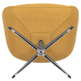 Citron Fabric Swivel Wing Chair